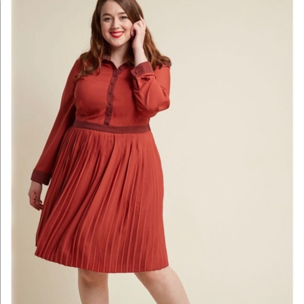 ModCloth Just My Typist Dress in Rust